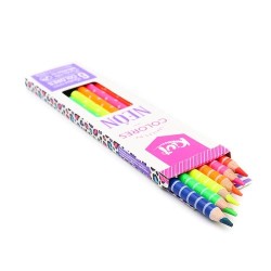 LAPIZ DE COLOR KIUT 6 PZ-KIUT-LAPIZ D/COLOR ESCO.