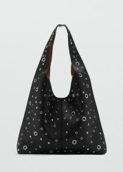 Bolso troquelado tachuelas