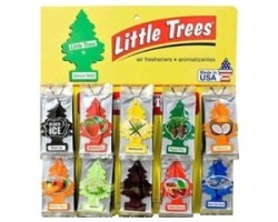 AROMATIZANTE (U48100) AROMATIZANTE AUTOMOTRIZ FRAGANCIAS MIXTAS FORMA DE PINO LITTLE TREE CARTERA C/48 PIEZAS