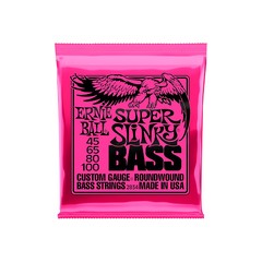 Juego De Cuerdas Para Bajo Electrico 4 Cdas Ernie Ball 45-100 Rosa