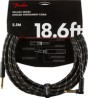 Deluxe Series Instrument Cable, Straight/Angle, 18.6', Black Tweed