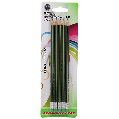 LAPIZ GRAFITO TRIANGULAR HB 5PZ-BARRILITO-LAPIZ