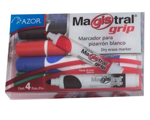 MARCADOR PARA PIZARRON GRIP 4PZ-MAGISTRAL-MARCADORES