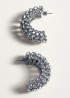 Pendientes semiaro cristales