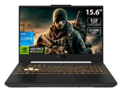Laptop Gamer ASUS TUF Gaming F15: Procesador Intel Core i5 12500H (hasta 4.5 GHz), Memoria de 8GB DDR4, SSD de 512GB, Pantalla d