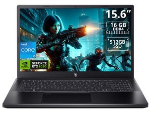 Laptop Gamer Acer Nitro V: Procesador Intel Core i5 13420H (hasta 4.6 GHz), Memoria de 16GB DDR4, SSD de 512GB, Pantalla de 15.6