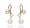 Aretes Lazo con Perla   2X3