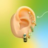 Aretes Lazo con Zirconia Chapa de Oro Az156