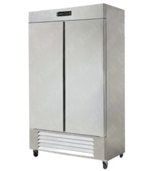 Refrigerador Vertical En Acero Inoxidable 2 Puertas Solidas De 37”. Modelo ARR-37-PE
