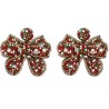 Aretes Lazo de Cuentas Navideño 4E30