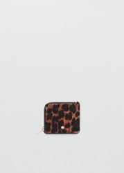 Monedero piel pelo leopardo