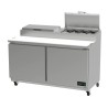 Mesa Refrigerada para Preparación de Pizzas de 2 puertas 15 pies cubicos.