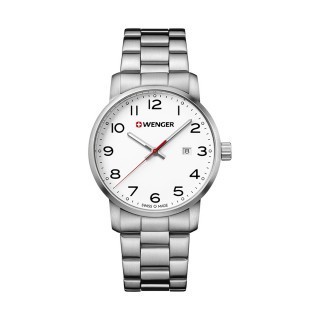 Reloj Wenger Avenue Caballero / Blanco / Acero / Acero  | 01.1641.104 :
