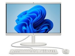 PC All in One HP 22-DG0006LA: Procesador Intel Celeron N100 (hasta 3.4 GHz), Memoria de 8GB DDR4, SSD de 128GB, Pantalla de 21.5
