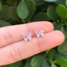 Aretes Mariposa Chapa de Oro Az135