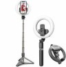 Lámpara de Anillo de 6.5" con Selfie Stick, tripié y Bluetooth L07