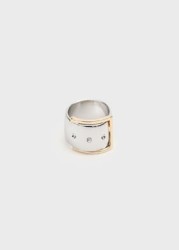 Anillo ancho diseño hebilla