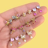 Aretes Mariposa Chapa de Oro Az16