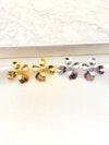 Arete Flor 4 Petalos Acero
