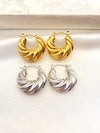 Arracada Croissant Clip Acero