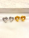 Arete Corazon Perla Acero