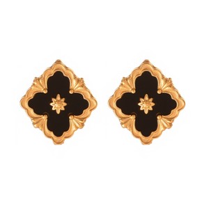 Aretes Trebol Negro 2K4