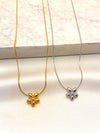 Collar Flor Boleada Acero