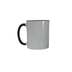 TAZA BLANCA FILO Y ASA NEGRA 11 OZ