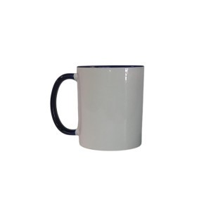 TAZA BLANCA FILO Y ASA AZUL 11 OZ
