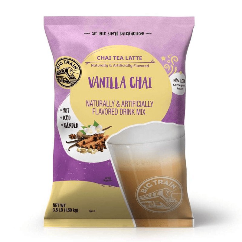 Polvo Big Train Vainilla Chai – Bolsa de 1.59 kg (3.5 LBS)