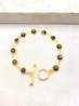 Pulsera Zirconia Negra Broche T