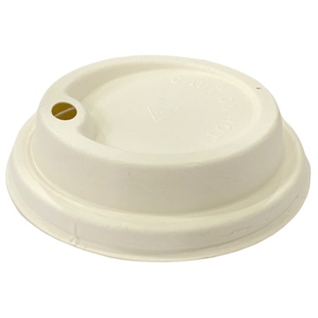 Tapa Blanca con Chupon Para Vaso de Papel, Bebidas CALIENTES 8 oz, Manga 50 pz