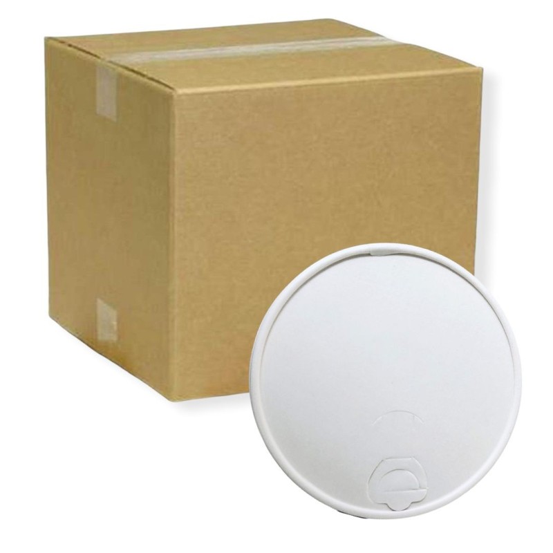 Tapa Plana Para Vaso de Papel Biodegradable Para Bebidas FRIAS 12oz, Caja 1,000pz