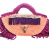 Bolsa tejida con toro y gamuza