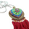 Collar Largo Corazón hecho a mano pieza única mexican boho
