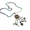 Collar largo Peace & Love con madera pintada a mano