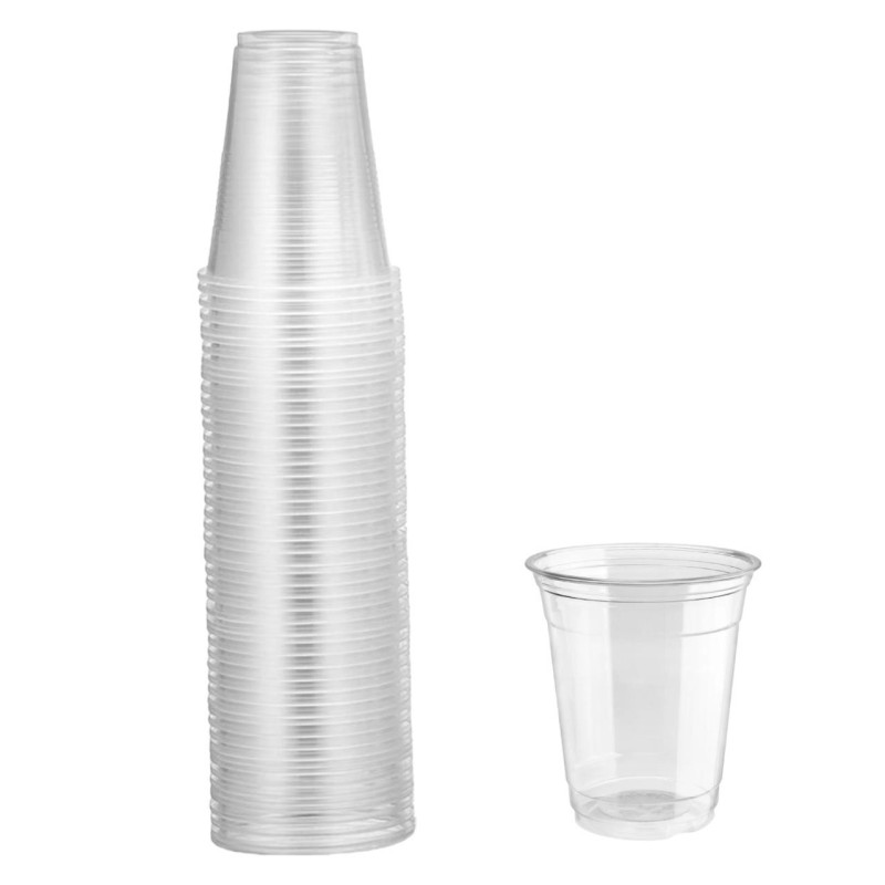 Manga de Vasos de Plástico Transparente 14 oz - Paquete de 50 Piezas