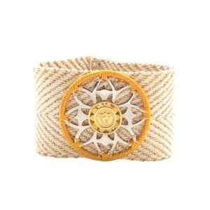 Pulsera ancha chakra “Manipura” color amarillo
