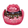 Sombrero “Country” color rosa mexicano y cintas con flecos