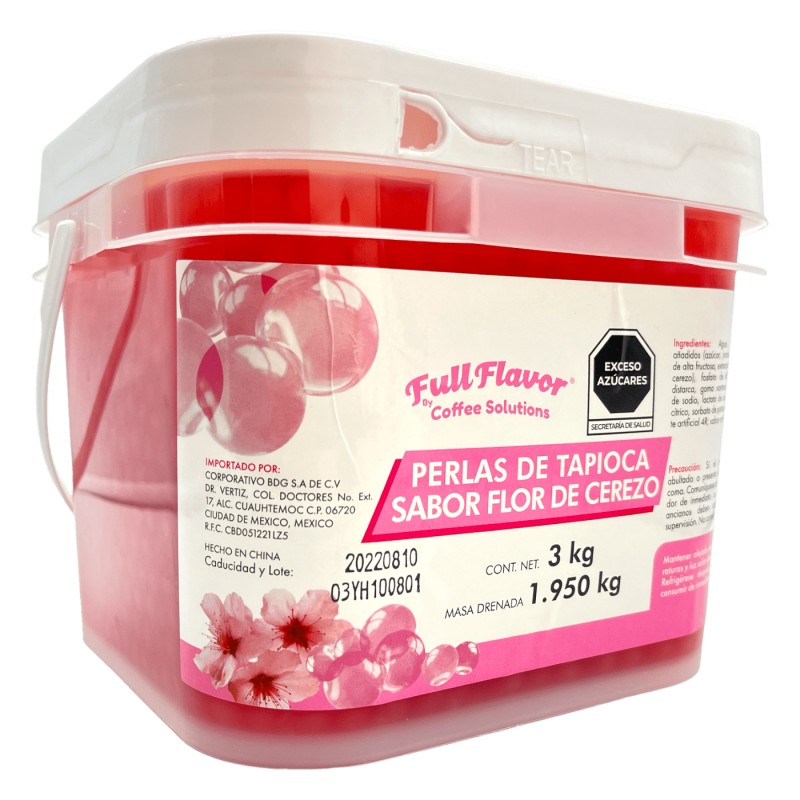 Perlas Explosivas Sabor Flor de Cerezo, Bote de 3 Kilos