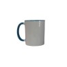 TAZA BLANCA FILO Y ASA AZUL CLARO 11 OZ