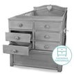 CUNA CAMA CON BASE SAMI GRIS VINTAGE