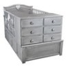 CUNA CAMA CON BASE SAMI GRIS VINTAGE