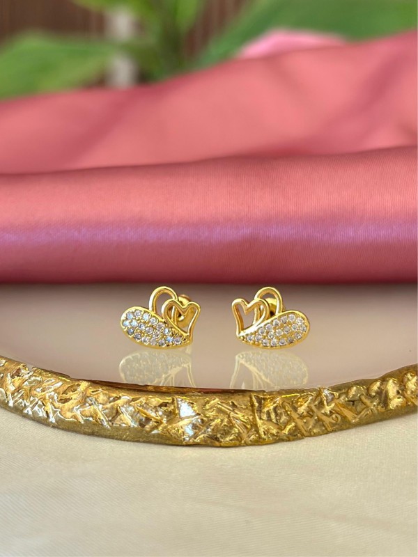 Aretes corazon doble zirconia 185