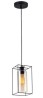 LAMPARA DECORATIVA COLGANTE E27 1 LUZ NEGRO 40W ACERO/CRISTAL NO INCLUYE FOCO CALUX
