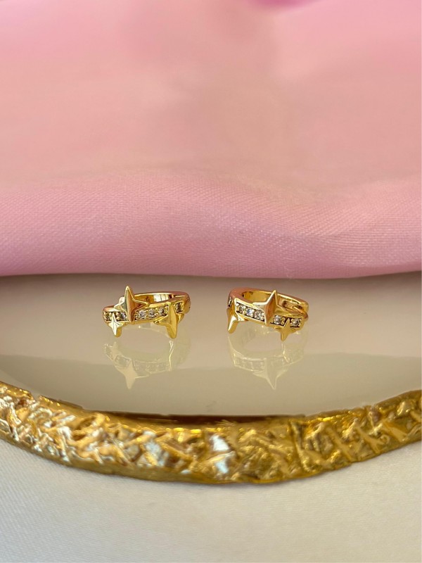 Aretes estrellas 4 puntas 74