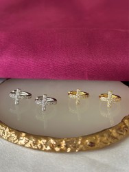 Arracadas cruz zirconia#203