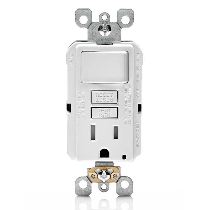 APAGADOR DECORA COMBINADO 15A 125V BLANCO CON FALLA