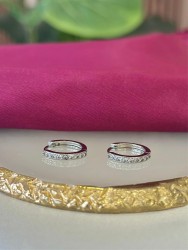 Aretes zirconia plateados 208B