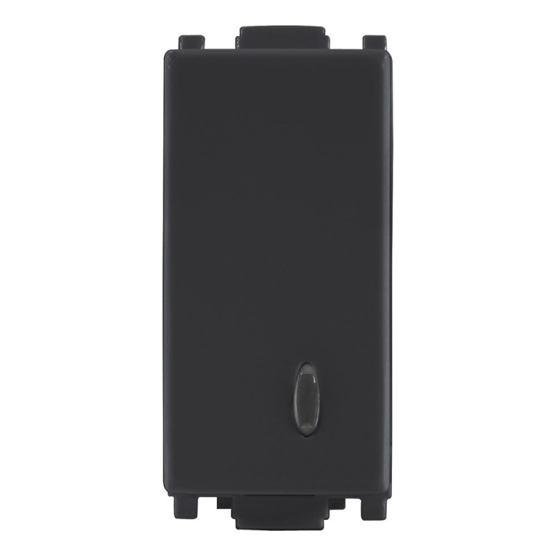 APAGADOR SENCILLO 10A 127V CON LUZ PILOTO NEGRO